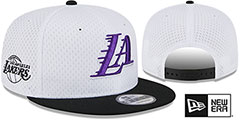 Lakers MESH-CROWN SNAPBACK White-Black Hat by New Era