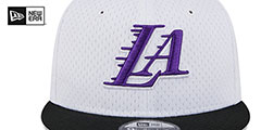 Lakers MESH-CROWN SNAPBACK White-Black Hat by New Era - 3rd View