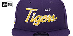 Louisiana State TEAM-SCRIPT SNAPBACK Purple Hat by New Era - 3rd View