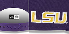 Louisiana State TEAM-SCRIPT SNAPBACK Purple Hat by New Era - 4th View