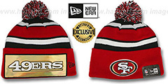 49ers BIG-SCREEN Knit Beanie Hat by New Era