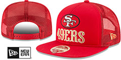 49ers HERITAGE FOAM FRONT TRUCKER SNAPBACK Red Hat by New Era