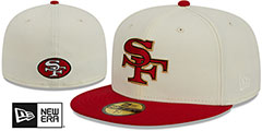 49ers NFL LIGATURE White-Red Fitted Hat by New Era