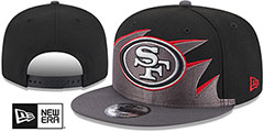 49ers NFL TIDAL WAVE SNAPBACK Black-Charcoal Hat by New Era