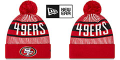 49ers STRIPED Knit Beanie Hat by New Era