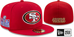 49ers SUPER BOWL LVIII Red Fitted Hat by New Era