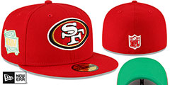 49ers SUPER BOWL XXIV CITRUS POP Red-Green Fitted Hat by New Era