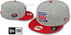 49ers SUPER BOWL XXIV SNAPBACK Grey-Red Hat by New Era