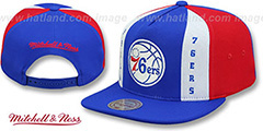 76ers AJD SNAPBACK Royal-White-Red Adjustable Hat by Mitchell and Ness