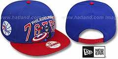 76ers CHALK-UP HERO SNAPBACK Royal-Red Hat by New Era