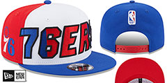 76ers COLOR BLOCK BACK HALF SNAPBACK Hat by New Era