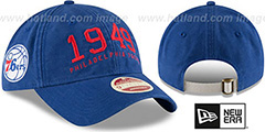 76ers ESTABLISHED YEAR STRAPBACK Royal Hat by New Era