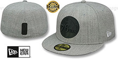 76ers HEATHER-POP Light Grey Fitted Hat by New Era