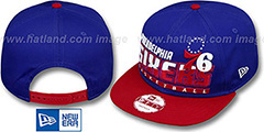 76ers SLICE-N-DICE SNAPBACK Royal-Red Hat by New Era