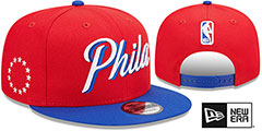 76ers STATEMENT SNAPBACK Red-Royal Hat by New Era