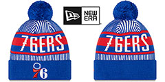 76ers STRIPED Knit Beanie Hat by New Era