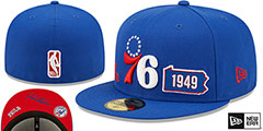 76ers TRIPLE THREAT IDENTITY Royal Fitted Hat by New Era