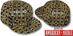 American Needle FOIL FOURSOME SKULLS Black Fitted Hat