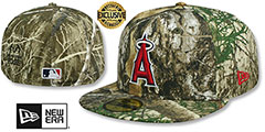 Angels MLB TEAM-BASIC Realtree Camo Fitted Hat by New Era