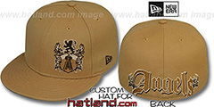 Angels OLD ENGLISH SOUTHPAW Wheat-Brown Fitted Hat by New Era