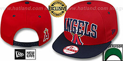 Angels SUPER-LOGO ARCH SNAPBACK Red-Navy Hat by New Era