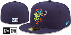 AquaSox MILB ONFIELD HOME Navy Fitted Hat by New Era