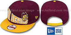 Arizona State STOKED SNAPBACK Burgundy-Gold Hat by New Era