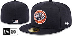 Astros 2023 CLUBHOUSE Heather Navy Fitted Hat by New Era