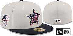 Astros 2024 JULY 4TH STARS N STRIPES Fitted Hat by New Era