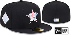 Astros COLOR PACK SIDE-PATCH Black Fitted Hat by New Era