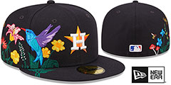 Astros SIDE-BLOOM Navy Fitted Hat by New Era