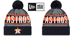 Astros STRIPED Knit Beanie Hat by New Era