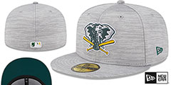 Athletics 2023 CLUBHOUSE Heather Grey Fitted Hat by New Era