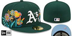 Athletics GROOVY Green Fitted Hat by New Era