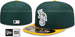 Athletics MLB DIAMOND ERA 59FIFTY Green-Gold BP Hat by New Era