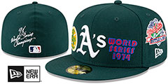 Athletics WORLD SERIES CHAMPS ELEMENTS Green Fitted Hat by New Era