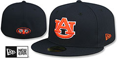 Auburn NCAA TEAM-BASIC Navy Fitted Hat by New Era