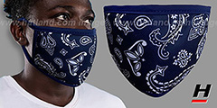 BANDANA Navy-White Washable Fashion Mask by Hatland.com