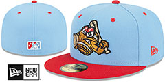 Bats THEME NIGHT Sky-Red Fitted Hat by New Era