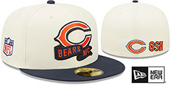 Bears 2022 NFL SIDELINE Cream-Navy Fitted Hat by New Era