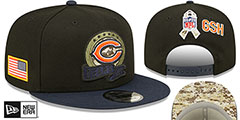 Bears 2022 SALUTE-TO-SERVICE SNAPBACK Black-Navy Hat by New Era