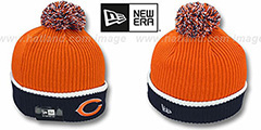 Bears NFL FIRESIDE Orange-Navy Knit Beanie Hat by New Era