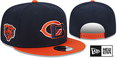 Bears NFL LIGATURE SNAPBACK Navy-Orange Hat by New Era