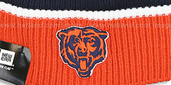 Bears NFL-TB FIRESIDE Navy-Orange Knit Beanie Hat by New Era