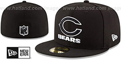 Bears NFL TEAM-BASIC Black-White Fitted Hat by New Era