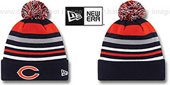 Bears STRIPEOUT Knit Beanie Hat by New Era