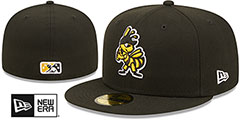 Bees MILB ONFIELD HOME Black Fitted Hat by New Era