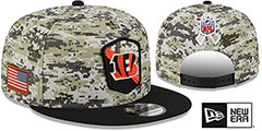 Bengals 2023 SALUTE-TO-SERVICE SNAPBACK Camo-Black Hat by New Era