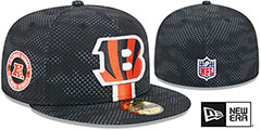 Bengals 2024 NFL SIDELINE Black Fitted Hat by New Era