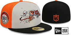 Bengals HISTORIC SIDELINE PINWHEEL Fitted Hat by New Era